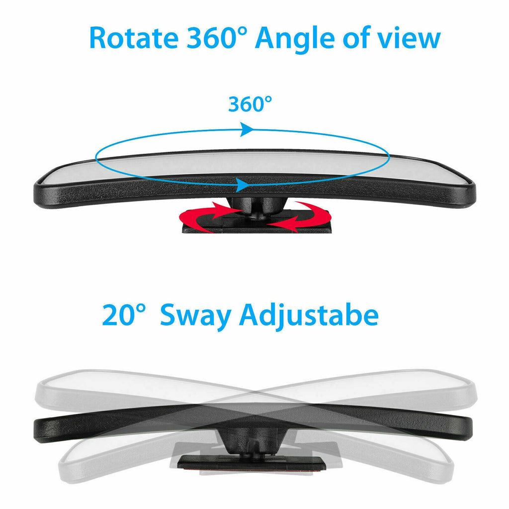 2x 360° Stick on Rear View Auxiliary Blind Spot Mirror Wide Angle Car