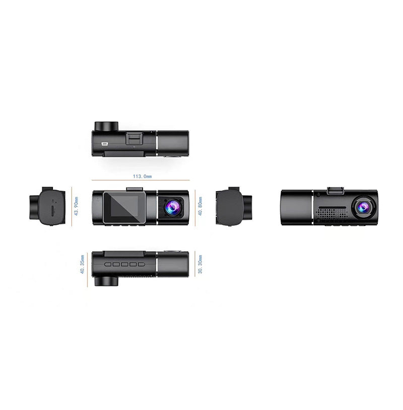 Ultra-clear Night Vision Dual-camera Car Dash Cam 1.5-inch Display