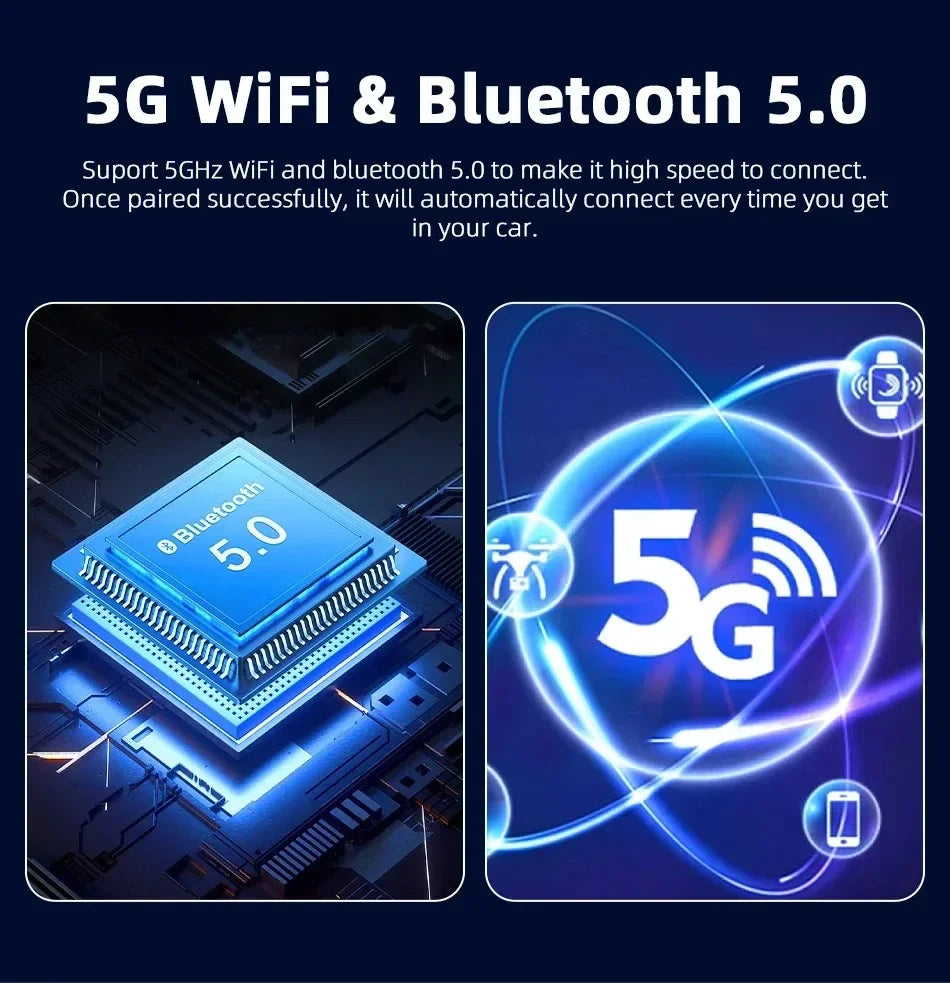 2025 NEW Wireless Carplay Adapter Android Auto 2in 1 Smart Dongle WIFI