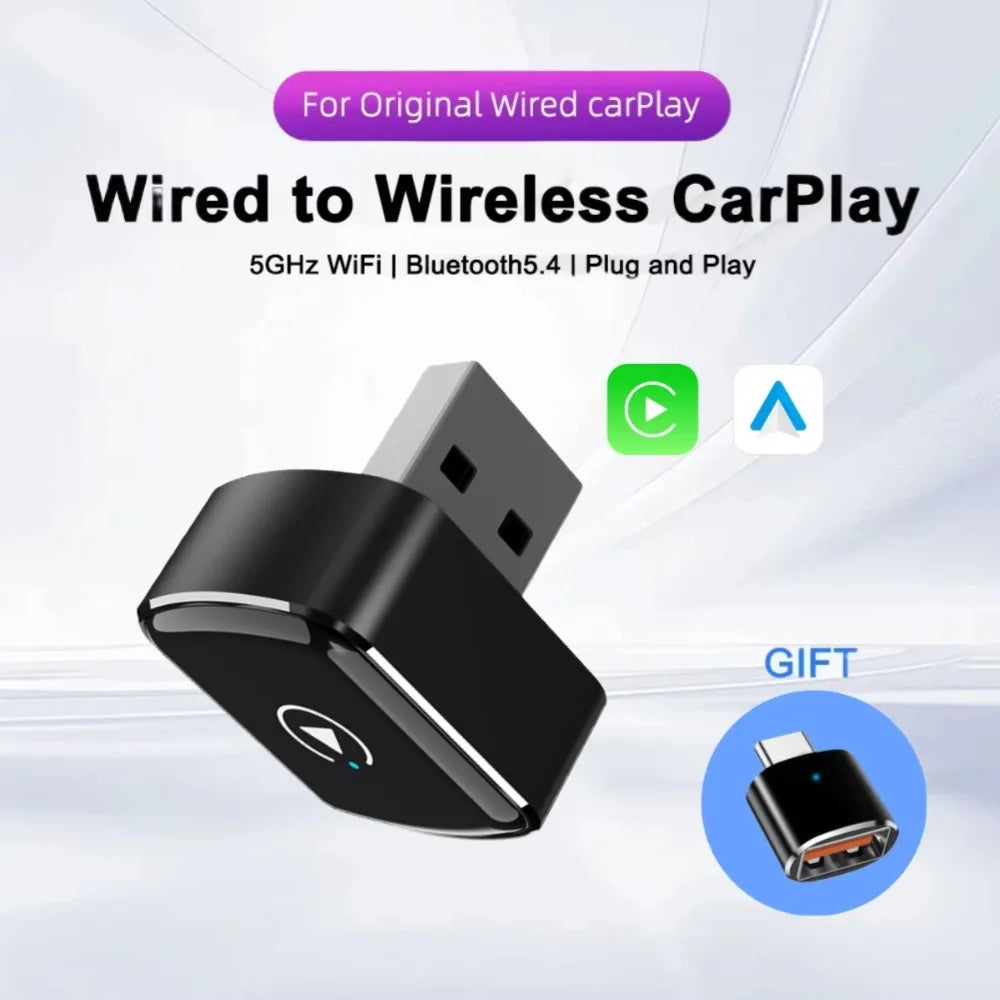 Carplay Box Mini Adapter For Android iPhone Auto 2-in-1 Wired to