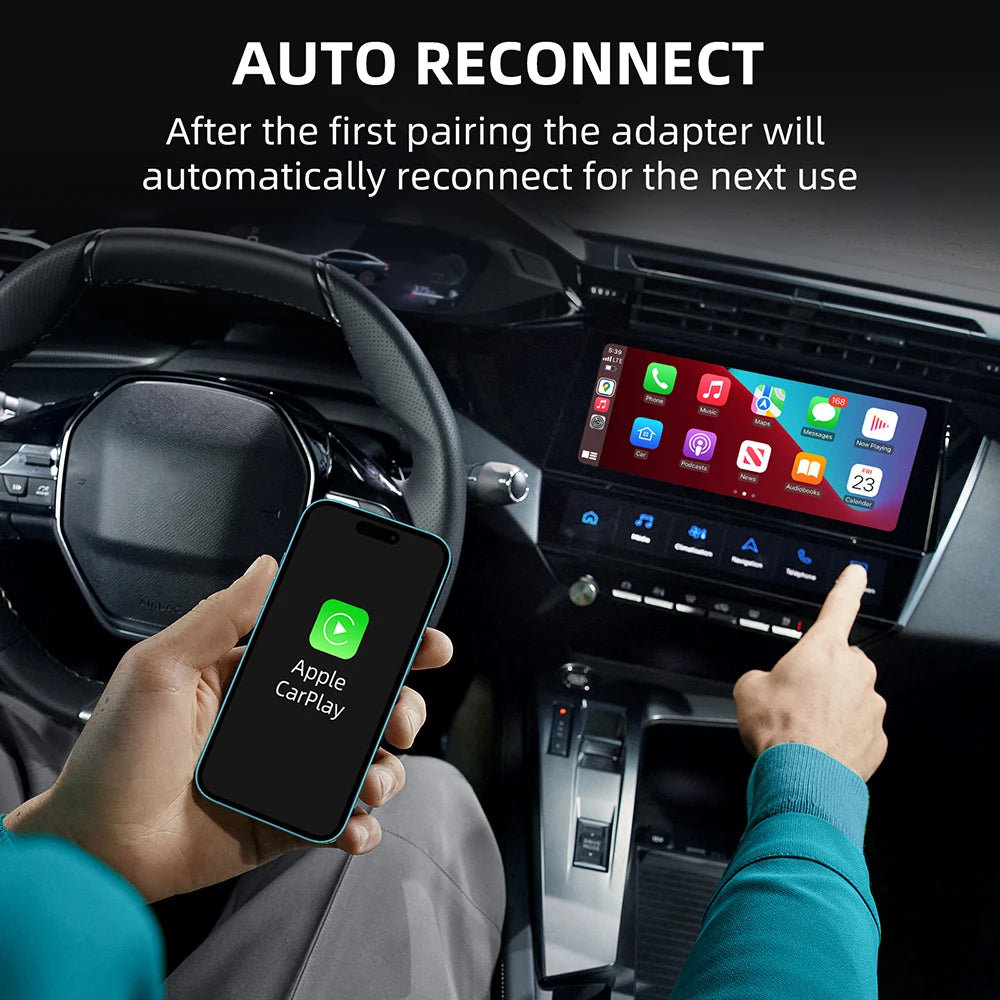 NEW Wireless Carplay Adapter Android Auto 2in1 Smart Mini Box  WIFI BT